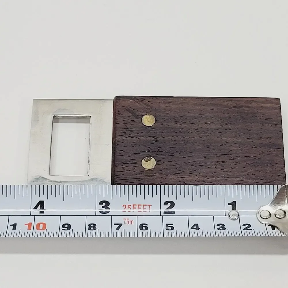 Vintage Beer Can Bottle Wood Handles Stainless Steel Made in Japan Square Handle